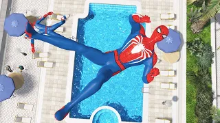 GTA 5 Water Ragdolls | SPIDERMAN & VENOM Jumps/Fails ep.5 (Euphoria physics)