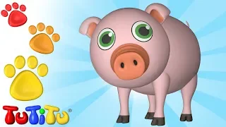 TuTiTu Djurleksaksamlin 🐷 Gris och vänner 🌻 Rolig och Pedagogisk Leksaksbyggande för Småbarn