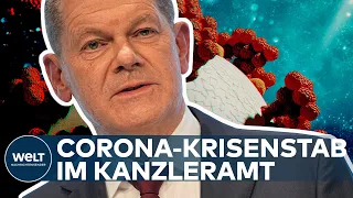 OLAF SCHOLZ: "Covid-Lage tagtäglich beobachten!" Corona-Krisenstab im Bundeskanzleramt I DOKUMENT