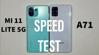 Xiaomi Mi 11 Lite 5G vs Samsung A71 Speed Test