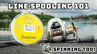 How To Spool Fishing Line On Reels (Spinning & Baitcasting)