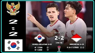 Indonesia vs  Korea 2-2 (Pen 11-10)I U23 Asia Cup | Highlights & All Goal 2024 HD