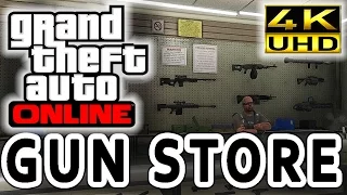 Grand Theft Auto - GTA V PC - online - Buy weapon at AmmuNation‎ GunStore 4K resolution UHD