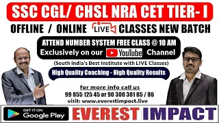 NUMBER SYSTEM -2 FREE LIVE @10 AM BY RAJ KUMAR SIR