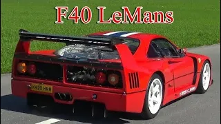 STRAIGHT PIPED Ferrari F40 LM'' w/850HP (1of19) LOUD START UP, REVS & ACCELERATION SOUND