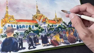 Thai Grand Palace Sketch (Timelapse)