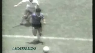 Diego Maradona gol mexico 86 ingleses visto desde atras del arco ingles