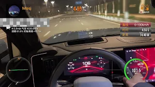 LEOPARD5 FANG CHENG BAO 0-100km/h acceleration test (5 times in a row) | Леопард5 0-100 тест