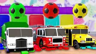 Color Balls & Sing a Song! | Wheels on the Bus, Rain Rain Go Away | Baby Nursery Rhymes & Kids Songs