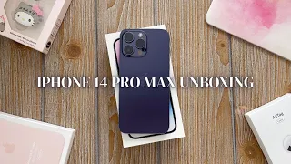 ASMR UNBOXING | iPhone 14 Pro Max Deep Purple + Airtag Accessories + Light talking