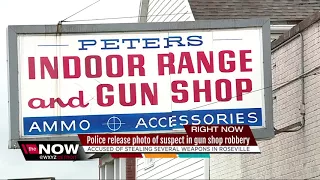 Police searching for metro Detroit gun store robbery suspect