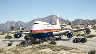 Trump's 747 Emergency Landing After Crazy Pilot Steals Airplane | GTA 5