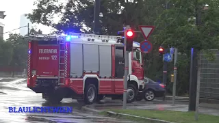 [Dauereinsatz nach Starkregen] Einsatzfahrten Berufsfeuerwehr, KHD uvm. zu Einsätzen in Wien!