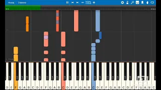 Сектор Газа Лирика на пианино Piano synthesia