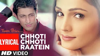 Chhoti Chhoti Raatein Lyrical |❤️90s Love Song❤️| Tum Bin | Sonu Nigam, Anuradha Paudwal | Priyanshu