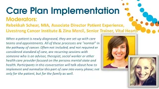 Livestrong ICON Solution Session:  Mental Health & Cancer Care - Care Plan Implementation