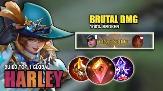 GAMEPLAY HARLEY MOBILE LEGENDS | Best Build & Emblem Harley 2024 - MLBB