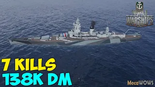 World of WarShips | Strasbourg | 7 KILLS | 138K Damage - Replay Gameplay 4K 60 fps