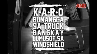 Karo bumangga sa truck, bangkay lumusot sa windshield