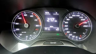 Seat Leon FR ST 1.4 TSI 125KM acceleration test STOCK vs STAGE 1 on German autobahn 0-220 Top Speed