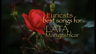 Lyricsts Best Songs for Lata Ji... (Part 1)