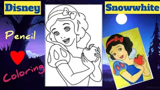 Coloring Disney Snowwhite | Disney Princess | @MagicFingersArt | @colortv5896