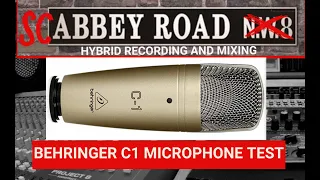 Behringer C1 condenser microphone unboxing and test