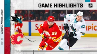 Sharks @ Flames 3/22 | NHL Highlights 2022