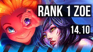 ZOE vs AHRI (MID) | Rank 1 Zoe, 9 solo kills, 53k DMG, 67% winrate | EUW Grandmaster | 14.10