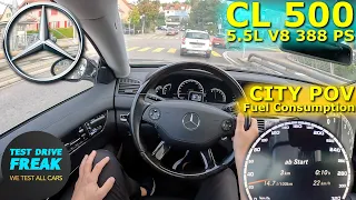 2009 Mercedes Benz CL 500 4MATIC 388 PS CITY POV DRIVE with Fuel Consumption