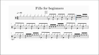 #9 Drums Exercise - Fills for beginners | 85 BPM