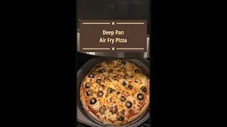 😱 OMG 8 Mins!! Air Fryer Pizza.🤤 #shorts #airfryerrecipes