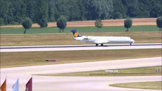 Lufthansa Regional, CRJ900, take off at Munich