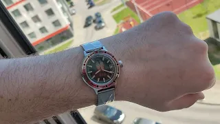 КГБ - СССР,Амфибия,Автоподзовод,водонепроницаемые 200м, антимагнитные часы с противоударным балансом