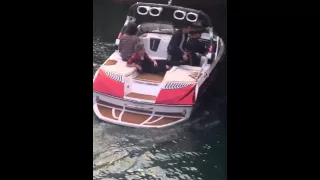1D Orlando riding around in the boat 11/17/14