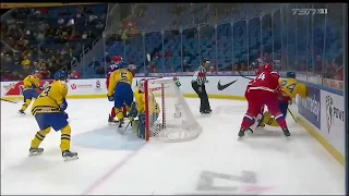 Lias Andersson injury - Sweden vs Russia WJC 2018