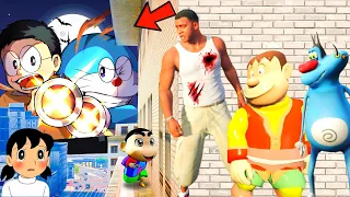 Nobita And Shizuka Play Hide & Kill With Franklin,Jack,Suneo & Patlu | In Gta V.