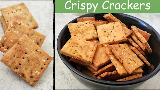 Healthy snack recipe for weight loss | Crispy crackers | Healthy baked snack recipe