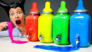 Mukbang Giant Color Bottle Candy drink 컬러 보틀 캔디 젤리 먹방 with Jelly by Pico Pocky