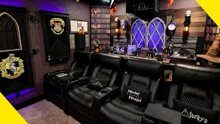 AFFORDABLE Harry Potter Home Theater in a SMALL Bedroom with 120" Screen and 18" sub!