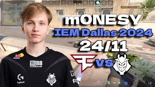 G2 m0NESY (24/11) vs FaZe (Dust2) @ IEM Dallas 2024 #cs2 #pov #demo