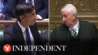Speaker scolds Rishi Sunak for asking questions of his own during PMQs