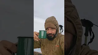 Bear hunting essentials - Tarp and coffee 🤣 #weatherthestorm #huntwild #backpackhunting