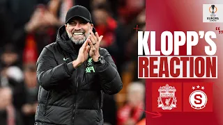 Klopp Reacts to Europa League Progression | Liverpool 6-1 Sparta Prague