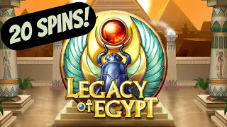 Awesome Bonus on Legacy of Egypt - 20 Spins! 🔥