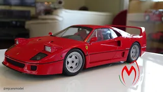 Ferrari F40 made by Kyosho in 1/18 scale diecast.