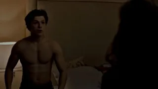 Mj Looks at Peter getting undress Spider-Man  Far From Home