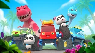 What Does Baby Panda Hide? | Monster Trucks' Easter Egg Hunt | Kids Song | Nursery Rhymes | BabyBus