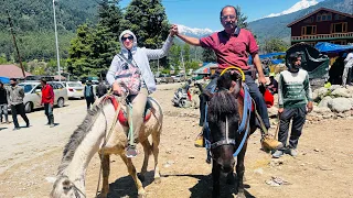 Katra To ￼ Pehalgham || ￼ #tourist Happy 😊 || horse ride 🐎 ￼ Enjoy ☺️..#vlog ￼
