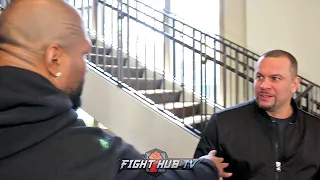 RAMPAGE JACKSON GETS ANGRY! ALMOST LAYS SMACKDOWN ON GUY WHO HITS ON HIS ASSISTANT DURING INTERVIEW